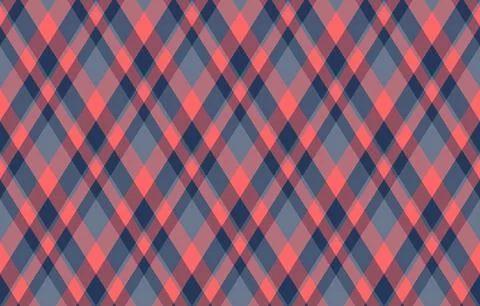 Modern geometric diagonal plaid pattern in coral and gray tones. Ideal for te イラスト素材