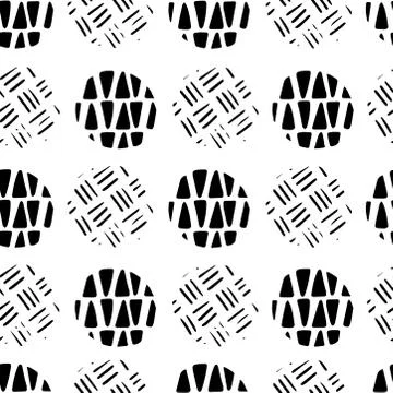 Modern geometric dot seamless texture in black and white. Seamless pattern. Stock-Illustration