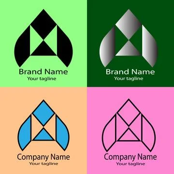 Modern Geometric Drop Logo Stock Illustration