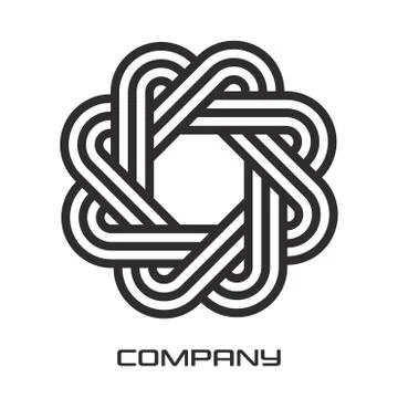 Modern geometric figure logo Illustrazione stock