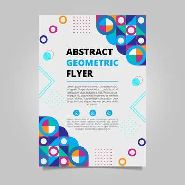 Modern geometric flyer design Stock Illustration
