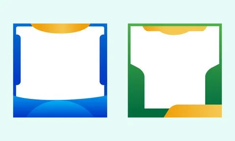 Modern Geometric Frames with Blue and Green Gradients for Certificates and .. Stock Illustration