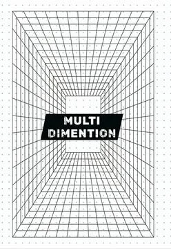 Modern geometric grid frame layout with optical illusion tunnel effect design Stock Photos