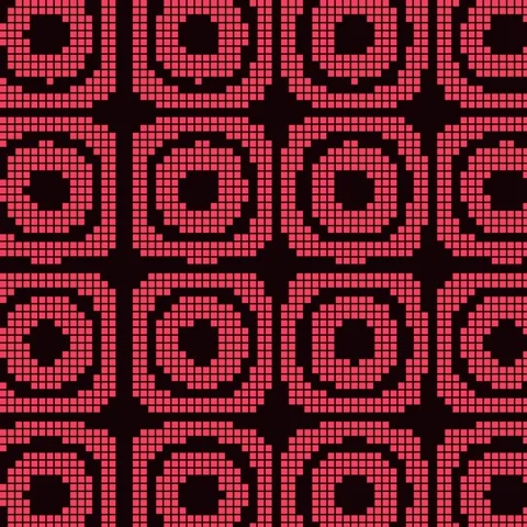 Modern Geometric Grid Pattern Seamless Texture in Black and Neon Pink Stock Footage 342524424
