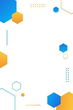 Modern Geometric Hexagonal Blue and Yellow Abstract Background Stock Illustration