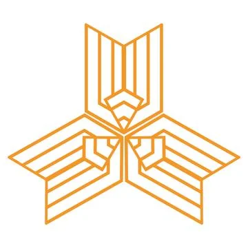 Modern geometric hexagonal shape design Stock Illustration