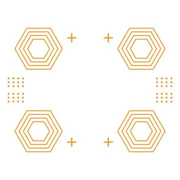 Modern geometric hexagonal shape design Stock Illustration