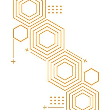 Modern geometric hexagonal shape design Stock Illustration