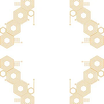 Modern geometric hexagonal shape design Stock Illustration