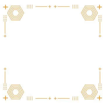 Modern geometric hexagonal shape design Stock Illustration