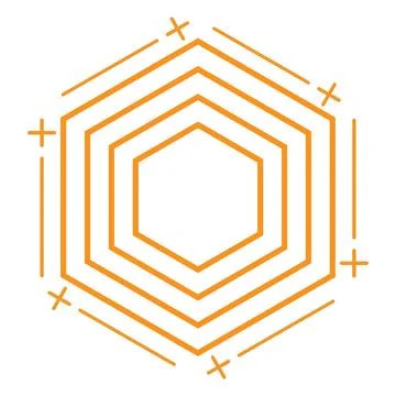 Modern geometric hexagonal shape design Stock Illustration