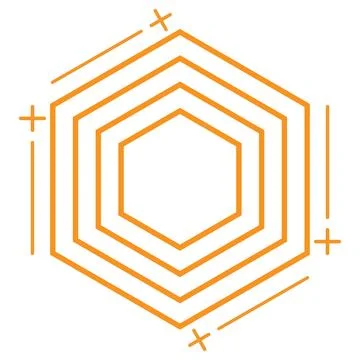 Modern geometric hexagonal shape design Stock Illustration