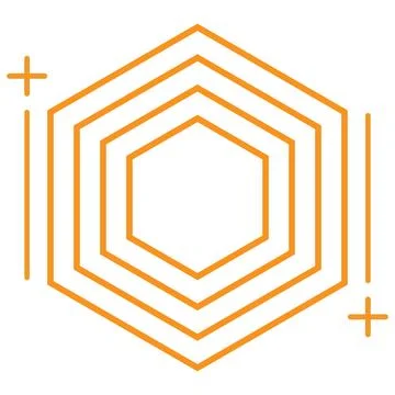 Modern geometric hexagonal shape design Stock Illustration