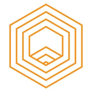 Modern geometric hexagonal shape design Stock Illustration