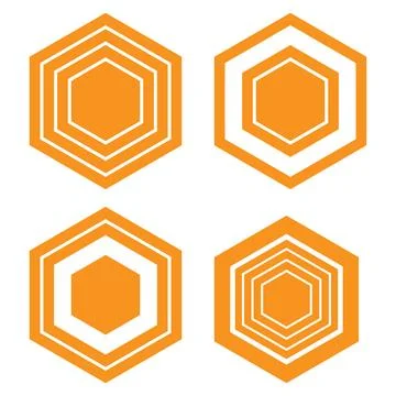 Modern geometric hexagonal shape design Stock Illustration
