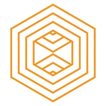 Modern geometric hexagonal shape design Illustrazione stock