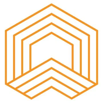 Modern geometric hexagonal shape design Stock Illustration