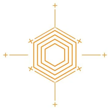 Modern geometric hexagonal shape design Stock Illustration