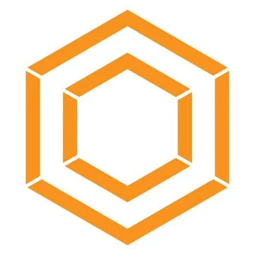 Modern geometric hexagonal shape design Stock Illustration