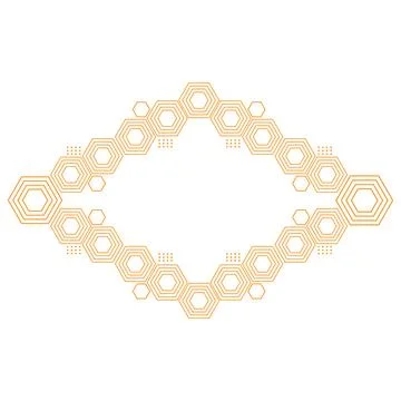Modern geometric hexagonal shape design Stock Illustration