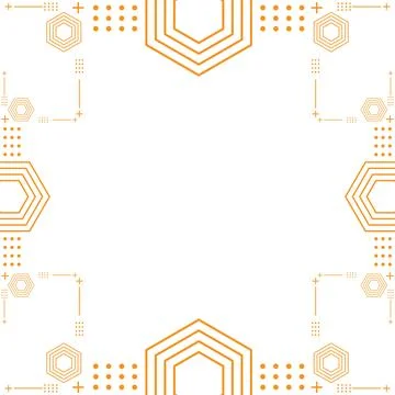 Modern geometric hexagonal shape design Stock Illustration