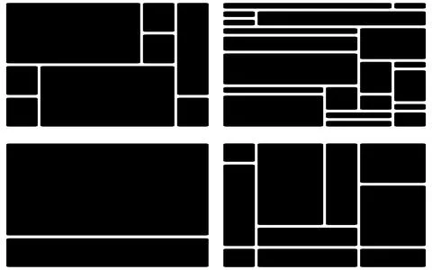 Modern geometric layout grid template for digital creatives and marketing a.. Stock Illustration