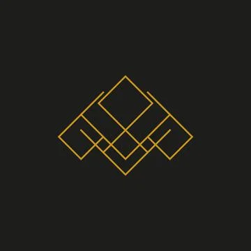 Modern Geometric Logo Design Stock Illustration