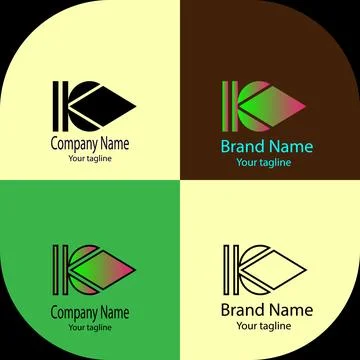 Modern Geometric Logo Design Stock Illustration