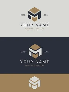 Modern geometric logo design suitable for branding and corporate identity Stock Illustration