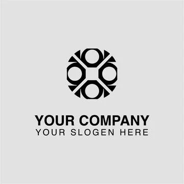 Modern geometric logo design template for company brand identity and innovative Stock Illustration