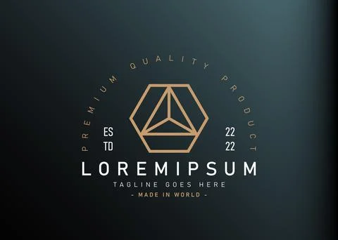 Modern geometric logo design. Vector illustration of combination geometric of Stock Illustration