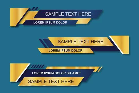 Modern geometric lower third banner template design. Colorful lower thirds se Stock Illustration