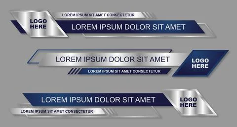 Modern geometric lower third banner template design. Colorful lower thirds se Stock Illustration