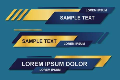 Modern geometric lower third banner template design. Colorful lower thirds se Illustrazione stock