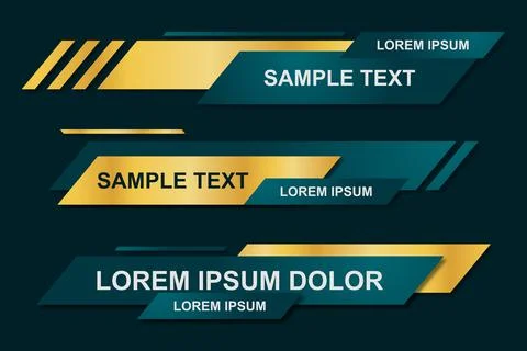 Modern geometric lower third banner template design. Colorful lower thirds se Illustrazione stock