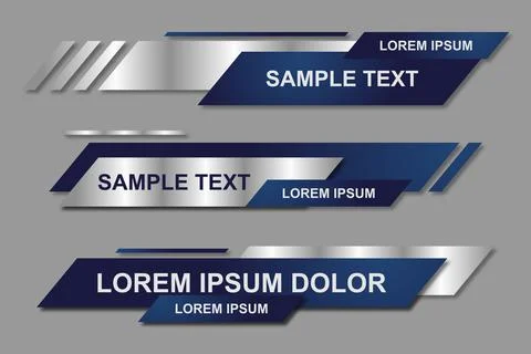 Modern geometric lower third banner template design. Colorful lower thirds se Stock Illustration