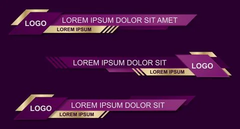 Modern geometric lower third banner template design. Colorful lower thirds se Stock Illustration