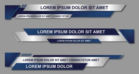 Modern geometric lower third banner template design. Colorful lower thirds se Stock Illustration