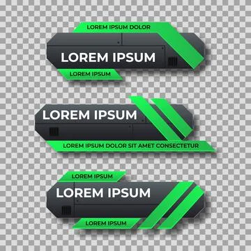 Modern geometric lower third banner template design. Colorful lower thirds se Illustrazione stock