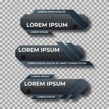 Modern geometric lower third banner template design. Colorful lower thirds se Stock Illustration