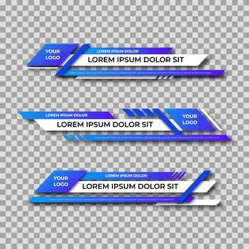 Modern geometric lower third banner template design. Colorful lower thirds se Stock Illustration