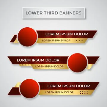 Modern geometric lower third banner template design. Colorful lower thirds se Stock Illustration