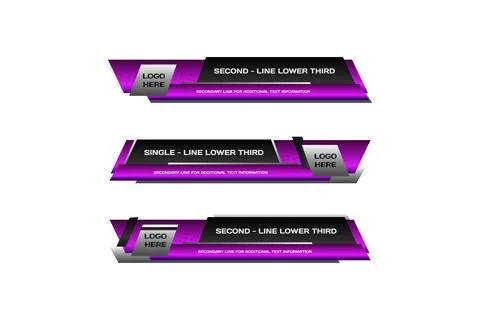 Modern geometric lower third banner design element 스톡 일러스트