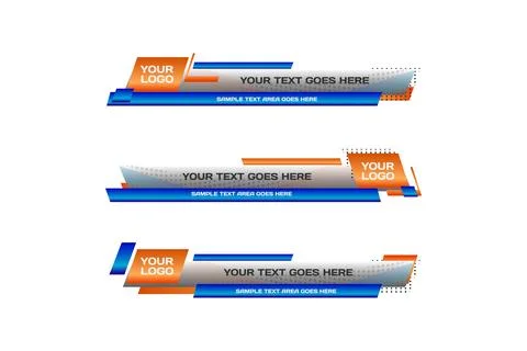 Modern geometric lower third banner design concept 스톡 일러스트