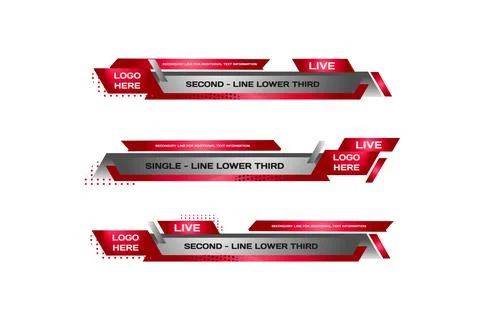Modern geometric lower third banner design background Illustrazione stock