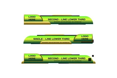 Modern geometric lower third banner design template 스톡 일러스트