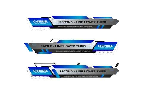 Modern geometric lower third banner design vector Stock Illustration