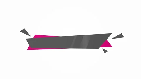 Modern Geometric Lower Third Motion Graphic with Pink and Gray Accents for Vide Stock Footage 348207283