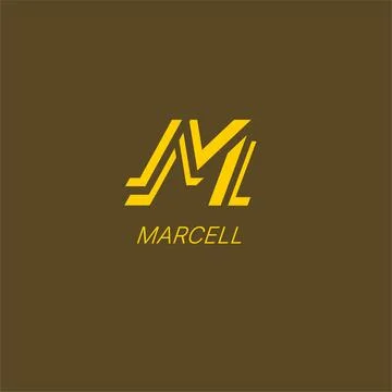 Modern Geometric “M” Monogram Logo Illustrazione stock