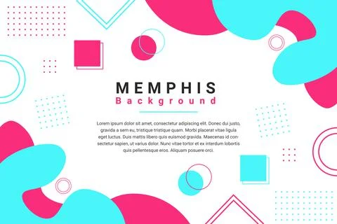 Modern geometric memphis background Stock Illustration